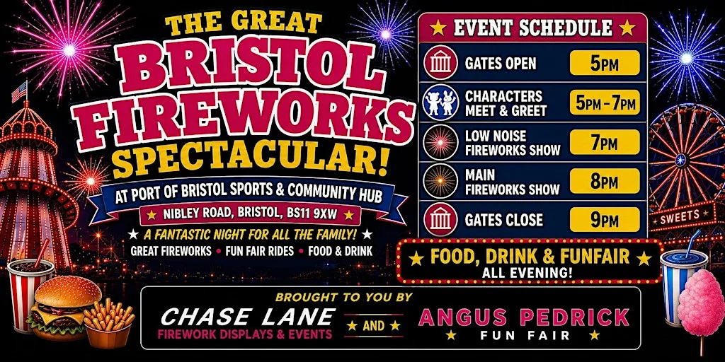 The Great Bristol Fireworks Spectacular 2026 at Port of Bristol Sports & Community Hub