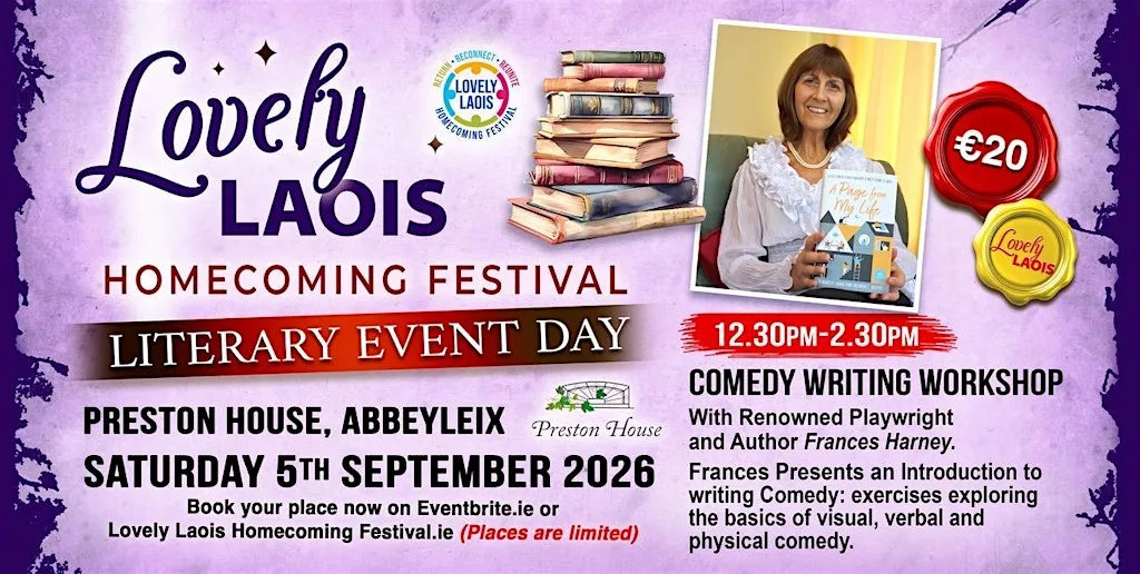 Lovely Laois Homecoming Festival- Literary Event Day with Frances Harney. at Preston House