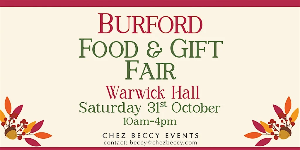 Burford Autumn Food & Gift Fair 2026| Food, Gifts & Artisan Makers at Warwick Hall
