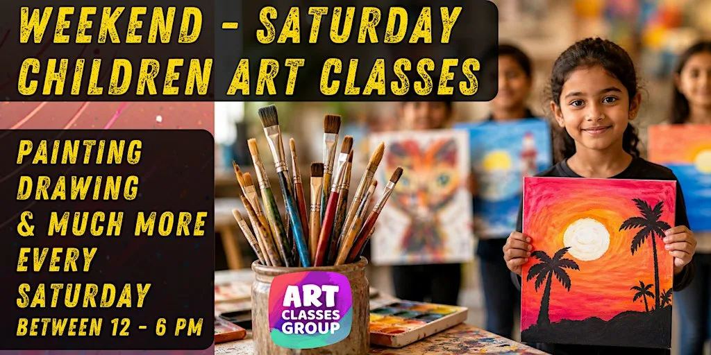 Saturday Children Art Classes for painting and drawing from age 5 and above at Art Classes Group Limited