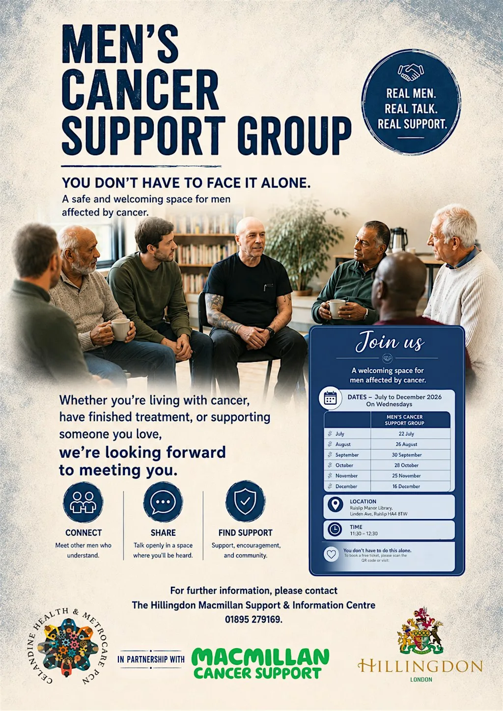 Men's Cancer Support Group at Ruislip Manor Library
