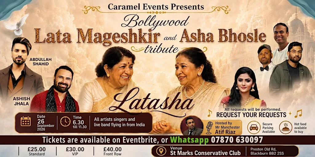 Bollywood Lata Mageshkir & Asha Bhosle Latasha at St Marks Conservative Club