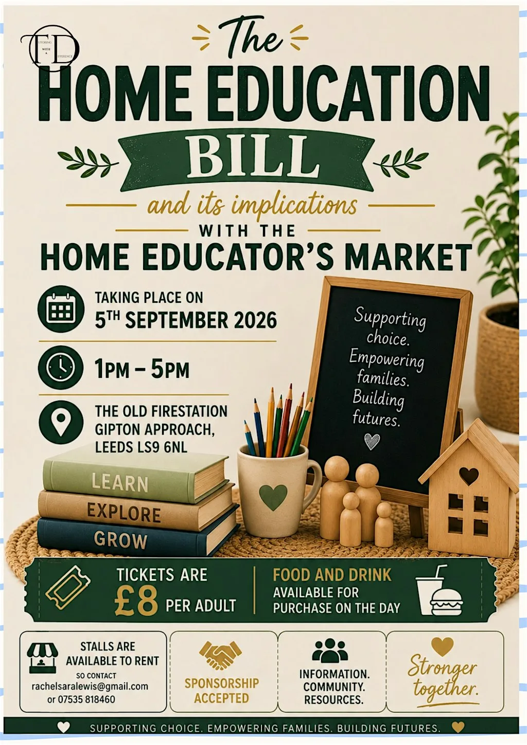 The Home Education Bills and its implications and the home educators market at The Old Fire Station