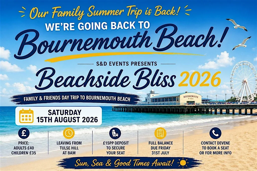 Beachside Bliss 2026 - Bournemouth Beach Day Trip at Bournemouth Beach