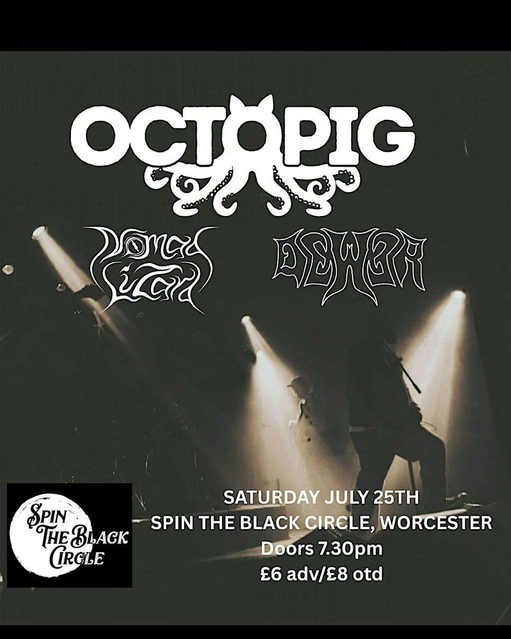 Octopig/Nomad Lizard/Dewer @STBC, Worcester at Spin The Black Circle