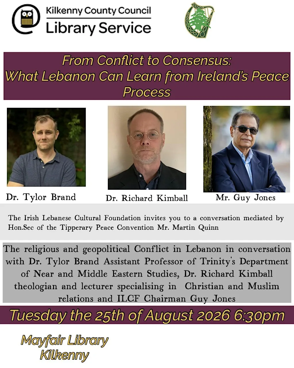 From Conflict to Consensus: What Lebanon Can Learn from Ireland's Peace Pro at Mayfair Library