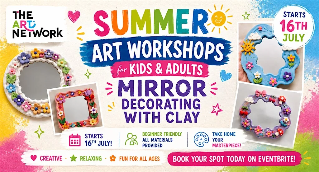 Mirror Decorating with Clay
