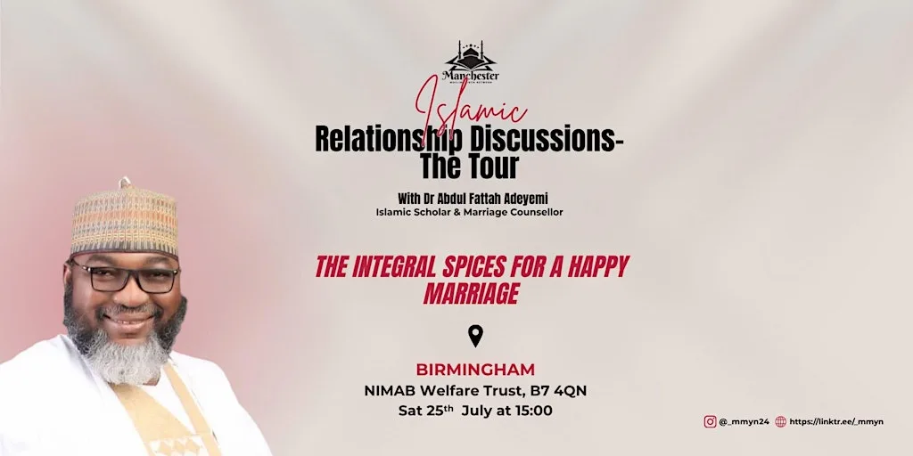 Islamic Relationship Discussions - The Tour 2026 - Birmingham at NIMAB Welfare Trust