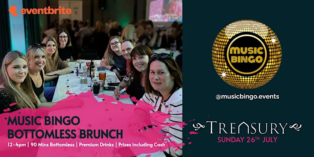 Music Bingo Bottomless Brunch at The Treasury Cafe-Bar-Restaurant