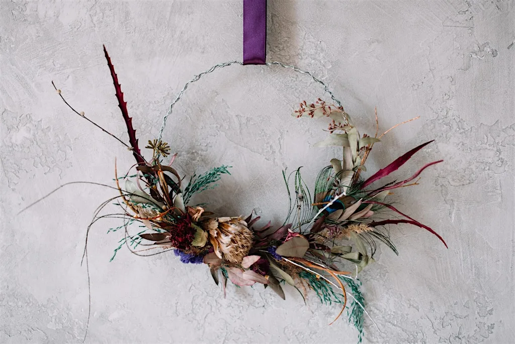 Everlasting Floral Half Wreath Workshop