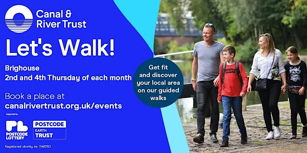 Let's Walk! Brighouse to Cromwell Bottom Wellbeing walk at Calder Navigation Society - Brighouse Boat Trips