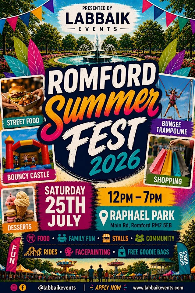 ROMFORD SUMMER FEST 2026 at Raphael Park Play Area