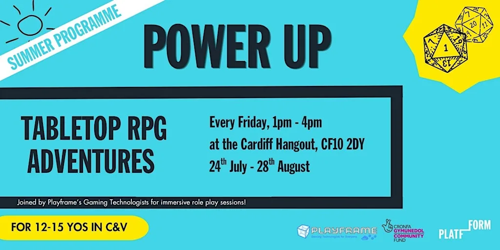 Power Up Summer Programme: Tabletop RPG Adventures (for 12-15YOs) at The Hangout, Platfform