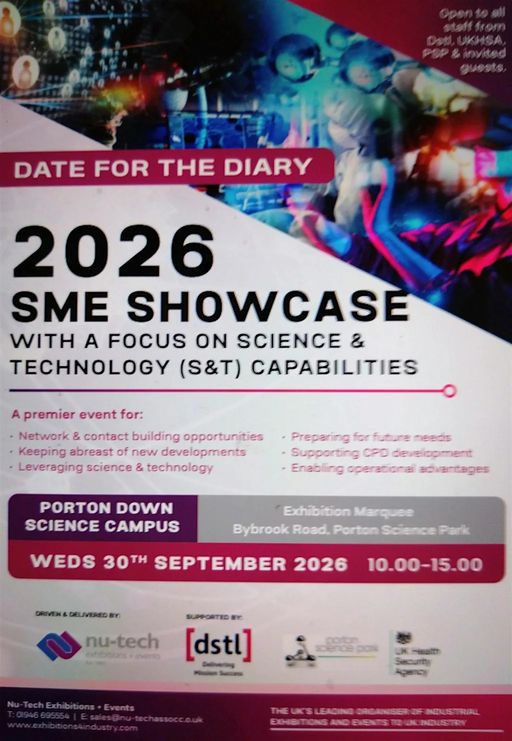 SME Showcase - sponsored by Dstl at Porton Science Park