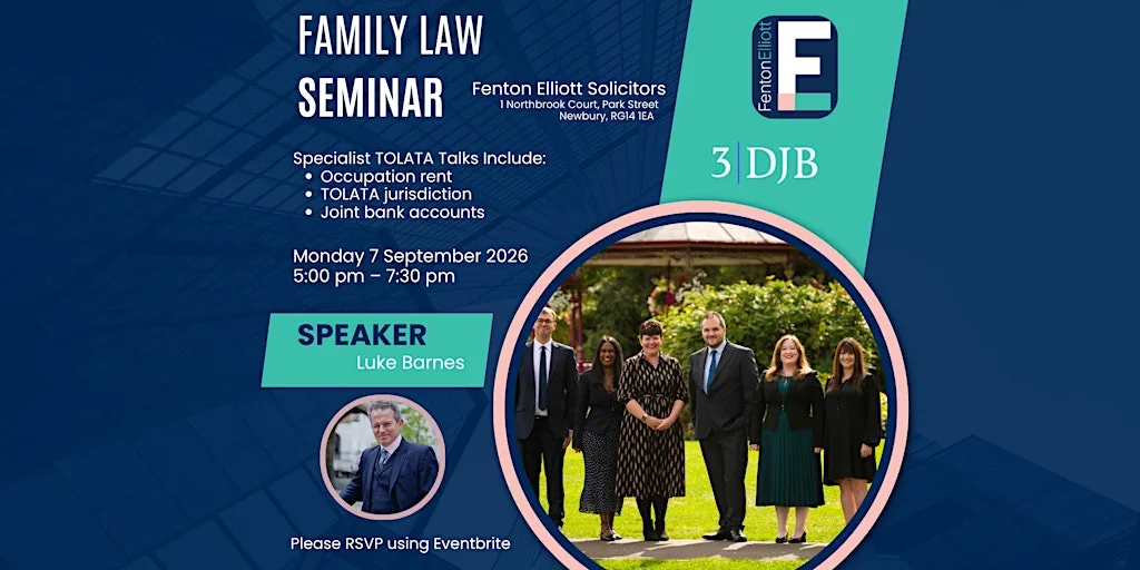 Fenton Elliott and 3DJB Chambers Present Family Law Seminar at Fenton Elliott Solicitors Limited