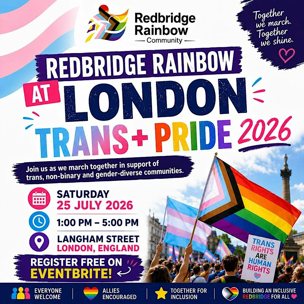Redbridge Rainbow at London Trans+ Pride 2026 at Langham Street