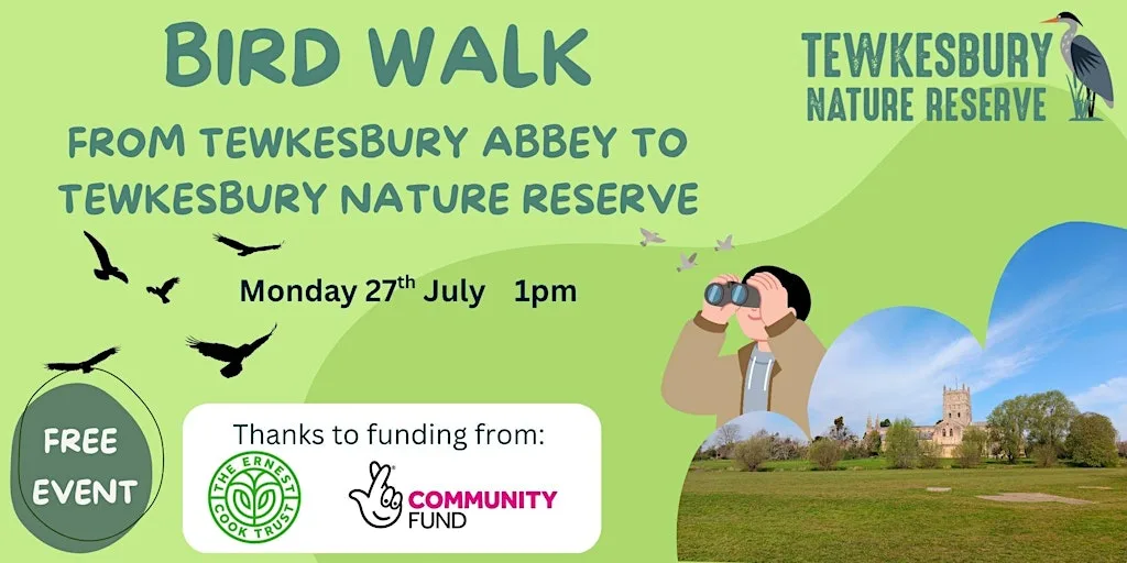 Bird walk - from Tewkesbury Abbey to Tewkesbury Nature Reserve