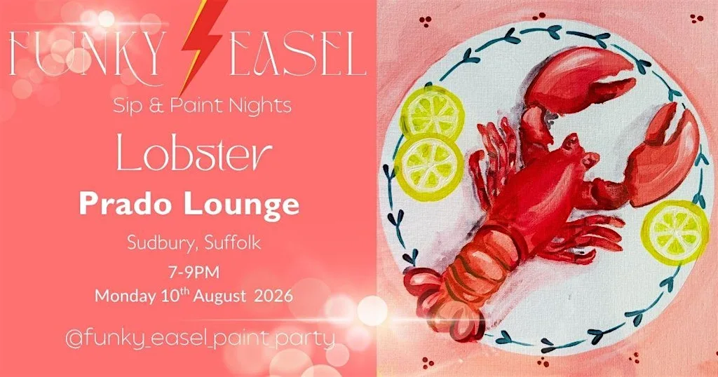 Paint Night at Prado Lounge, Sudbury Suffolk: Lobster at Prado Lounge