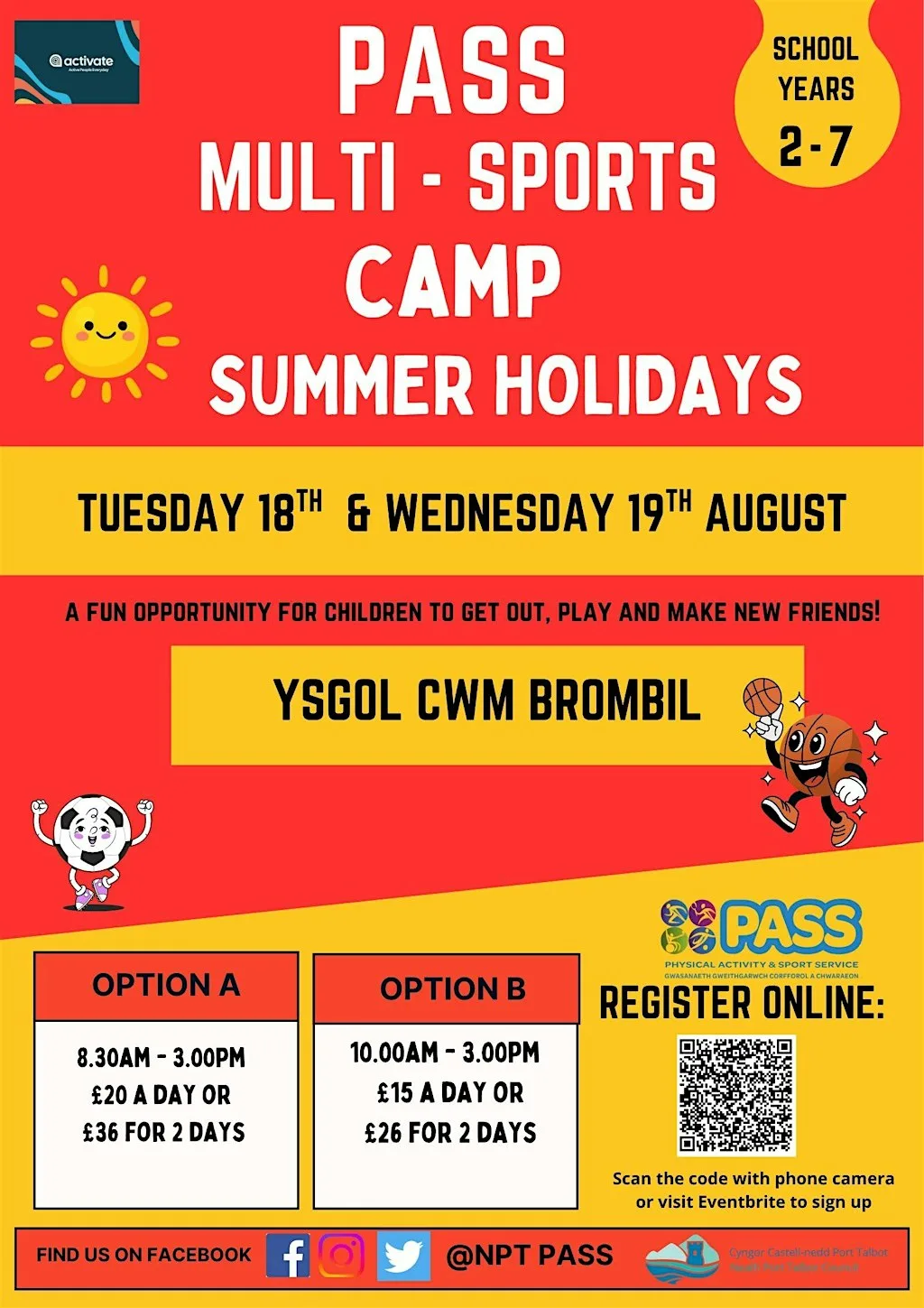 Ysgol Cwm Brombil Summer PASS Camp at Ysgol Cwm Brombil