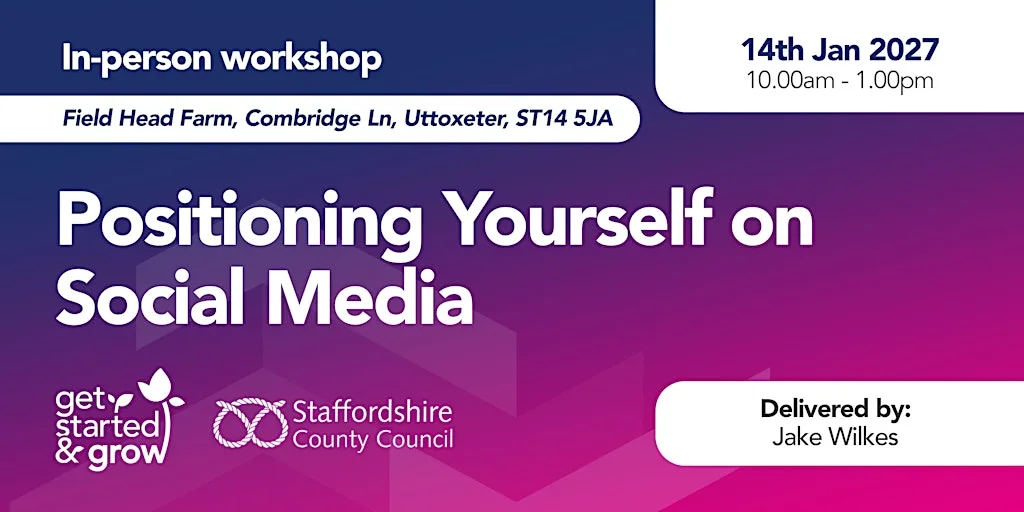 January 2027 Social Media Workshop (Get Started & Grow) at Field Head Farm