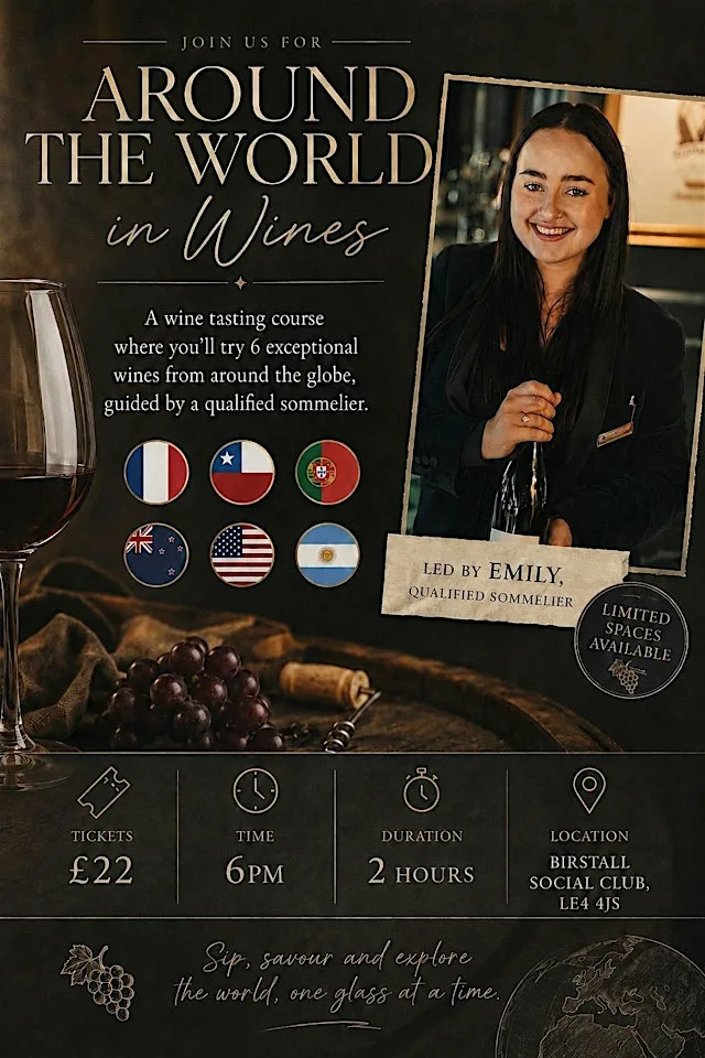 WINE TASTING EVENING at Birstall Social Club