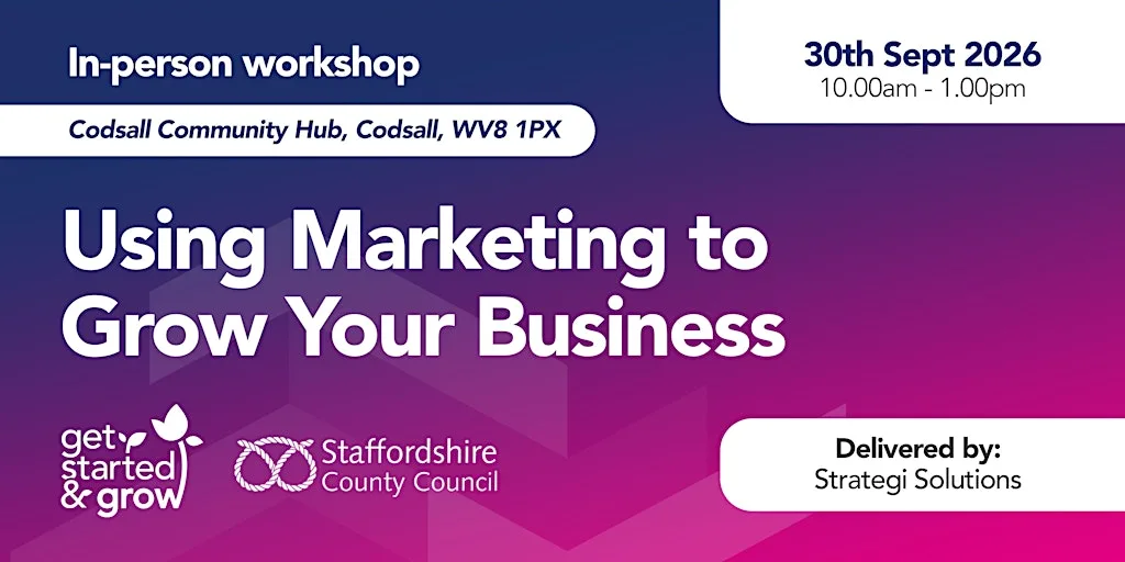 September Marketing Workshop (Get Started & Grow) at Codsall Community Hub