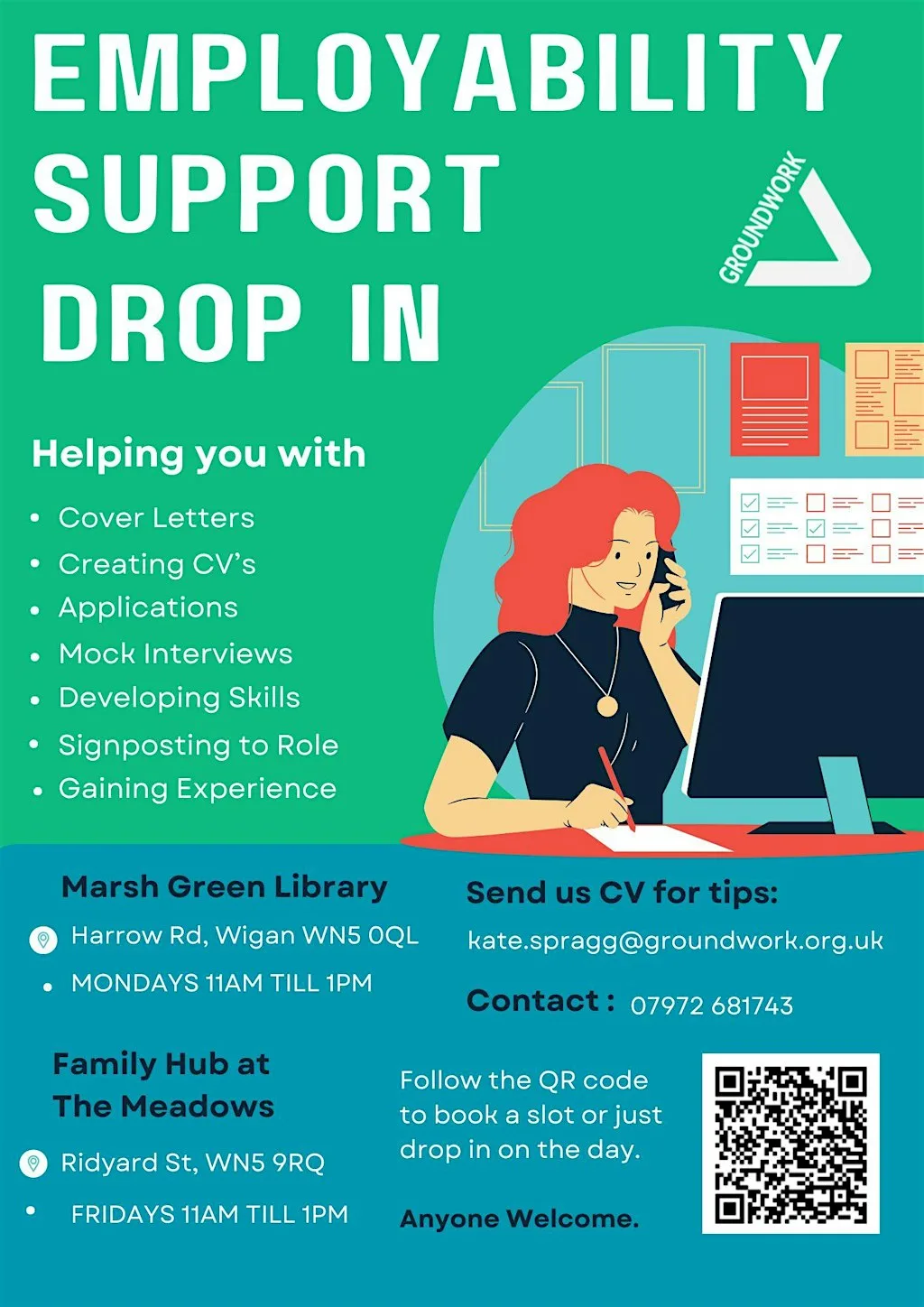 Employability support sessions - Marsh Green Library at Marsh Green Library