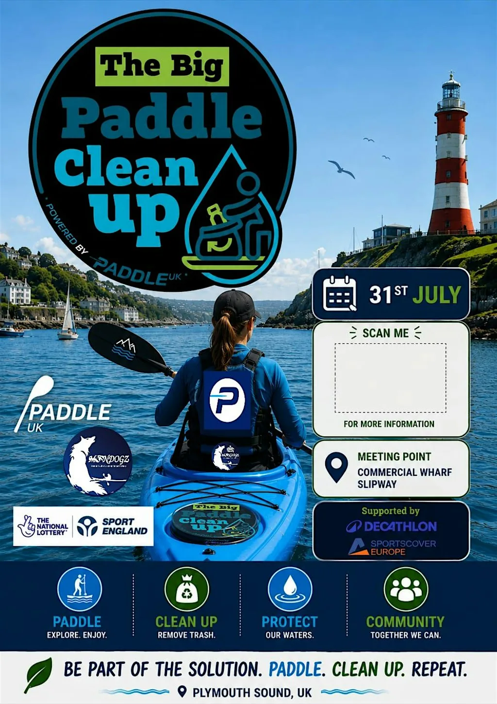 Moondogz Paddle UK Big paddle clean at commercial wharf slipway