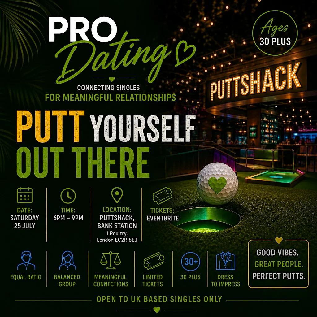 Singles Social at Puttshack London | Ages 30+ at Puttshack Bank
