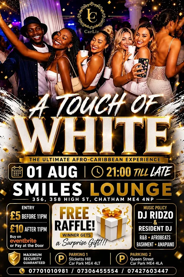 A touch of white at Smiles Lounge