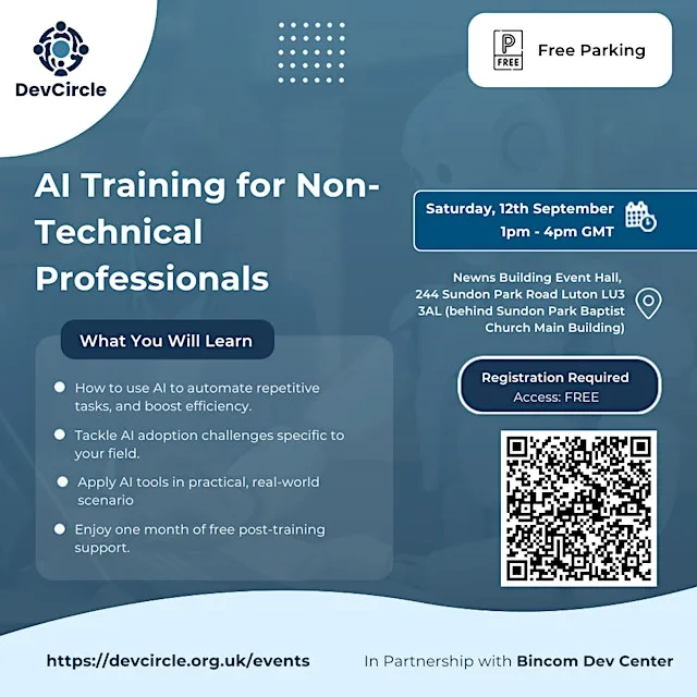 AI Training for Non-Technical Professionals at Newns Building Event Hall