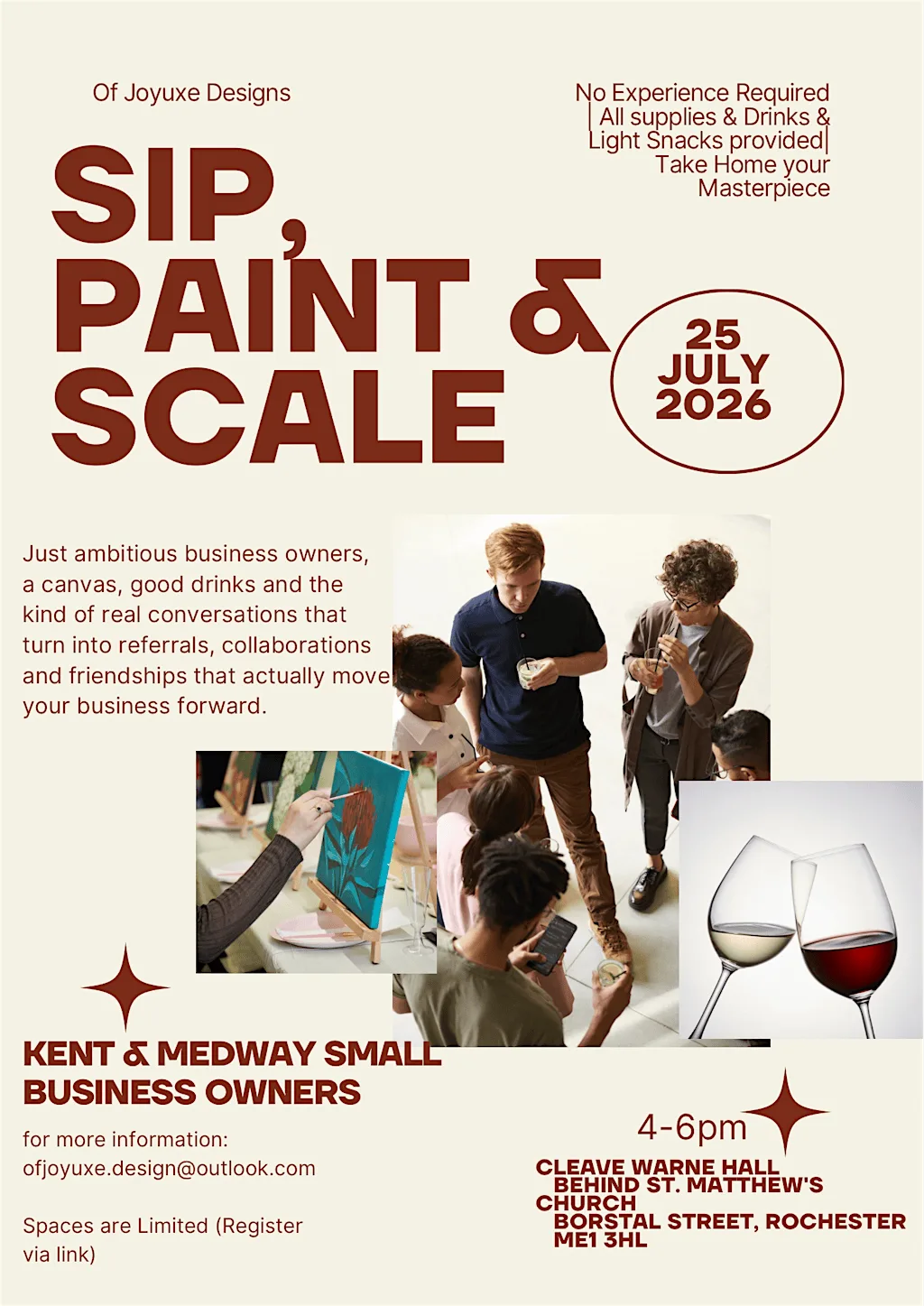 Sip , Paint & Scale (Medway & Kent) at Cleave Warne Hall