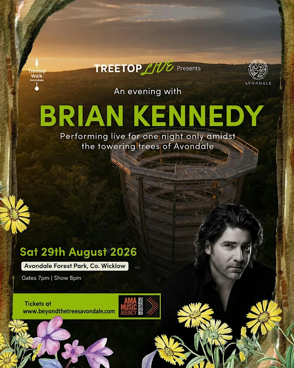 Treetop Live Presents - an evening with Brian Kennedy at Beyond the Trees Avondale