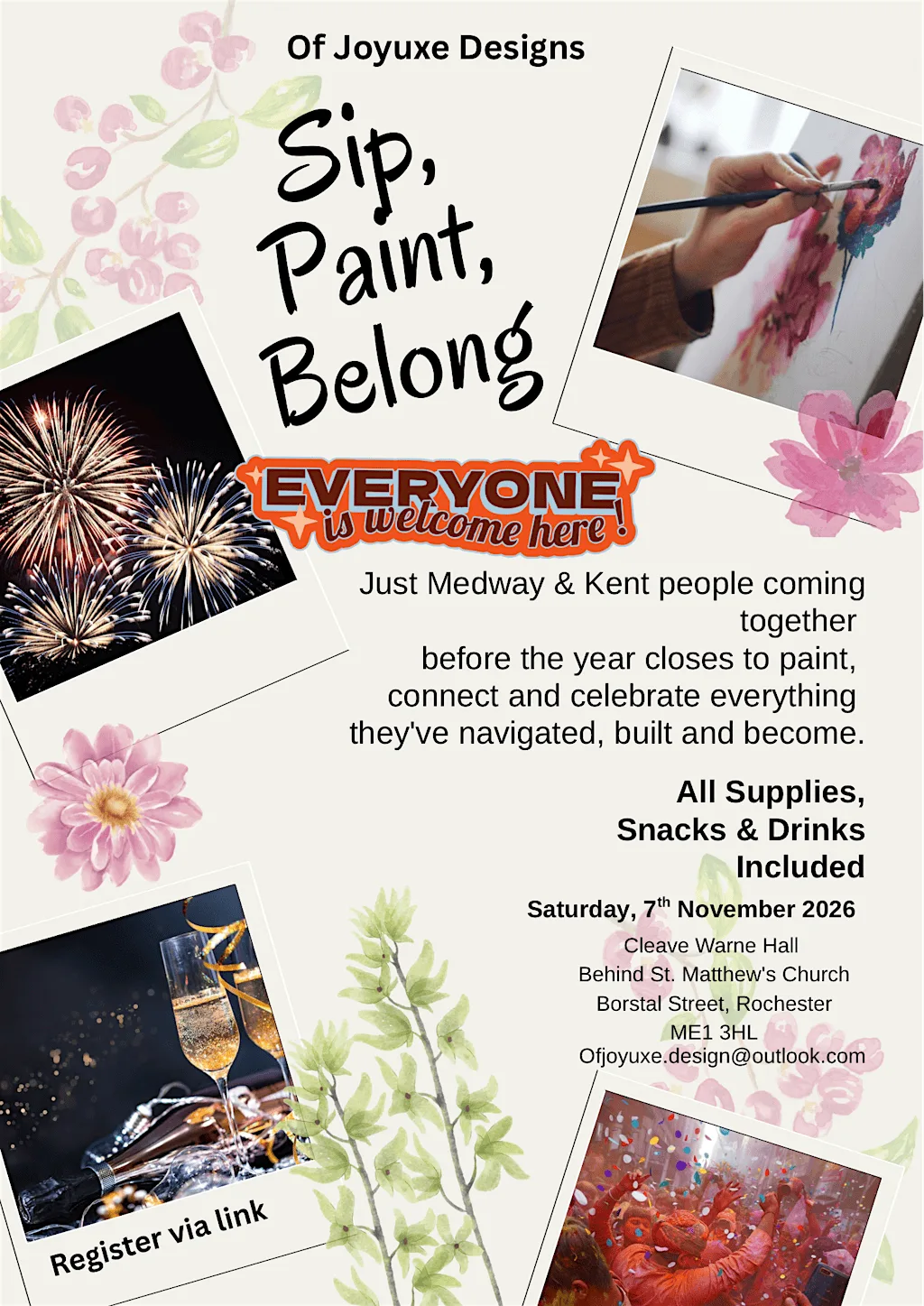 Sip , Paint & Belong (Medway & Kent Community) at Cleave Warne Hall