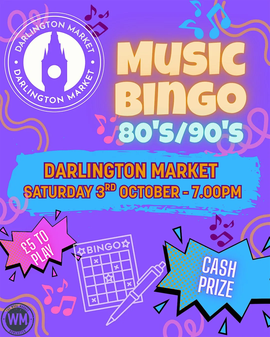 Music Bingo- 80's/90's at Darlington Market