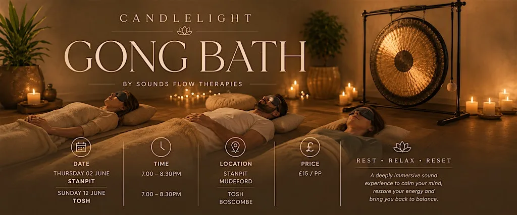 GONG BATH • Deeply relaxing • soothing • candlelit event at The Old School House Boscombe