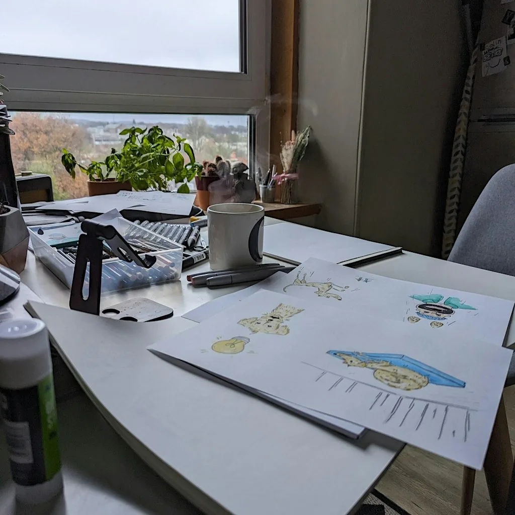Cartooning with Big Dog at Bon Accord Centre / Curated Aberdeen