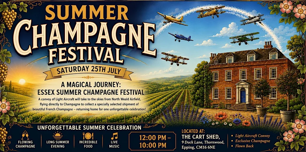 Essex Summer Champagne Festival at The Cart Shed Restaurant