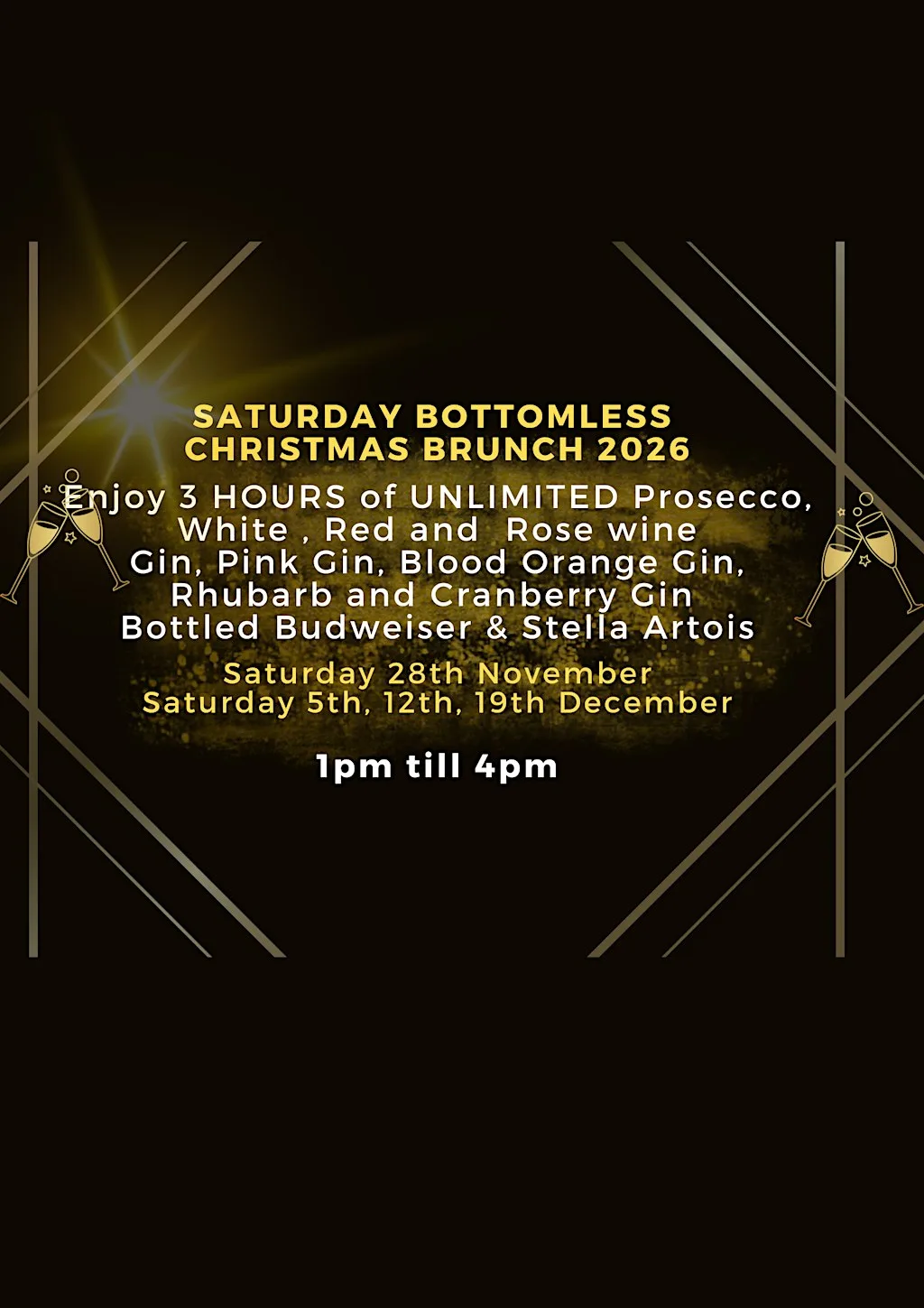 SATURDAY Bottomless Christmas Brunch 2026