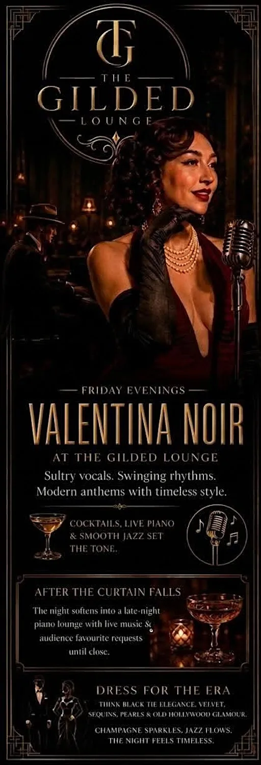 Valentina Noir at the Gilded Lounge at 112-116 George St