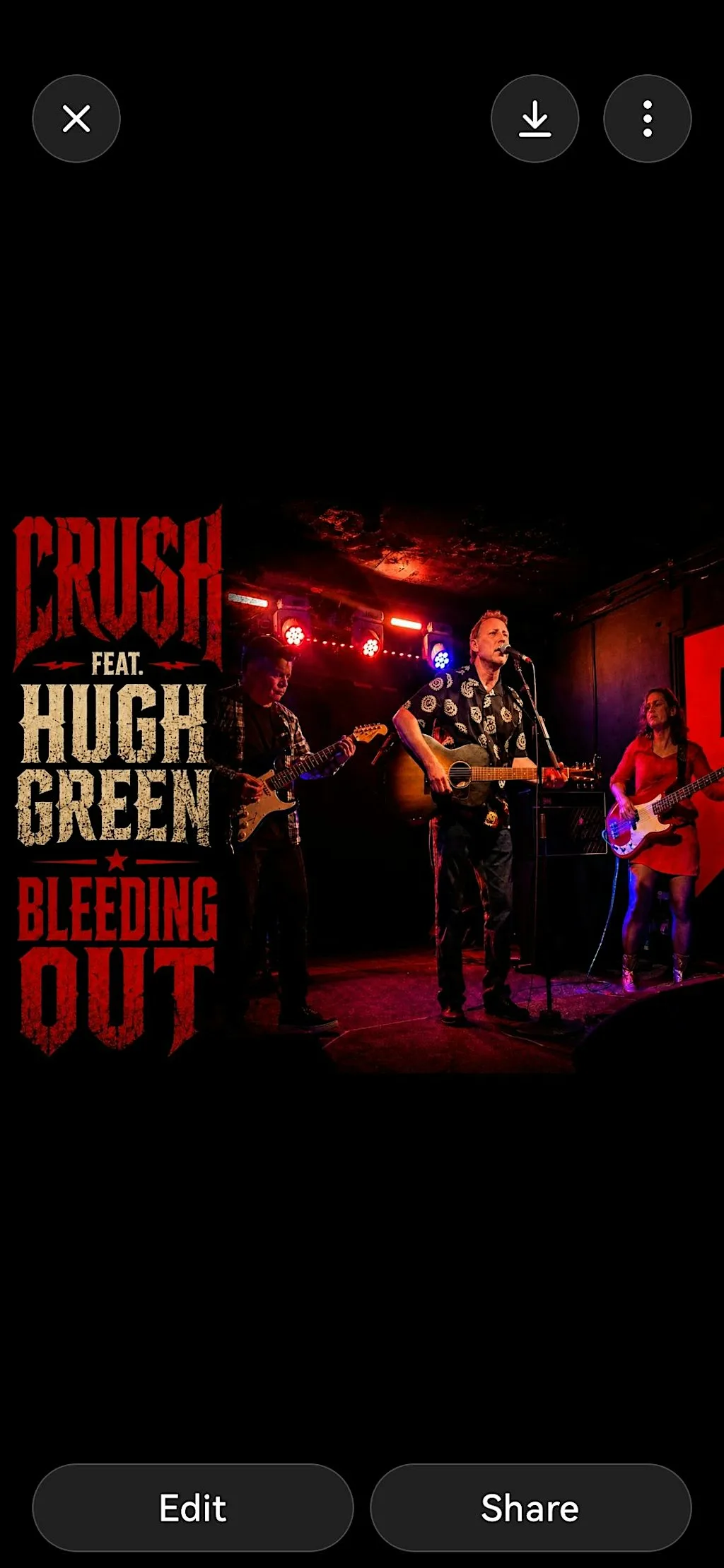 Crush feat Hugh Green - Album Launch - Bleeding Out + Support J.Ryan