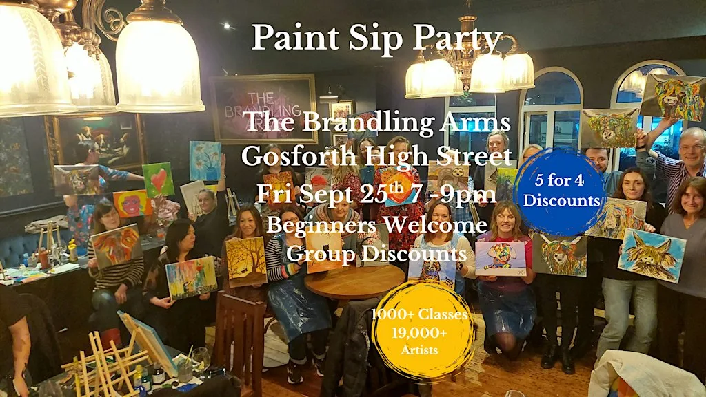 Paint Sip The Brandling Arms Gosforth at Brandling Arms