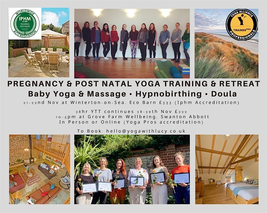 PREGNANCY & POST NATAL YOGA TRAINING RETREAT at Mill Farm Eco Barns