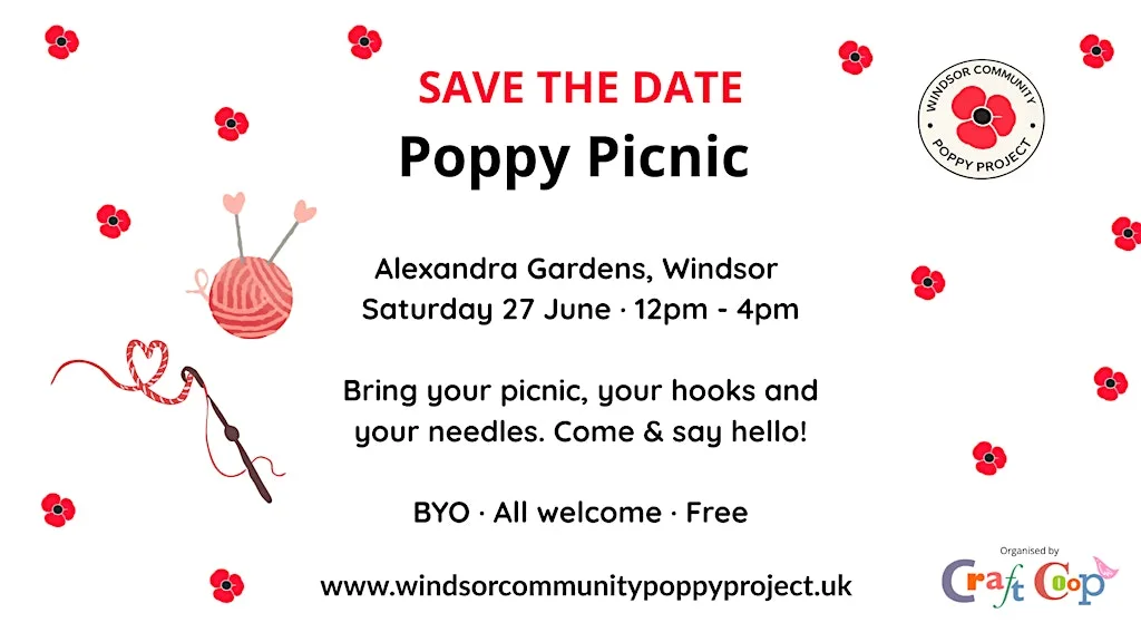 Poppy Picnic in Alexandra Gardens, Windsor