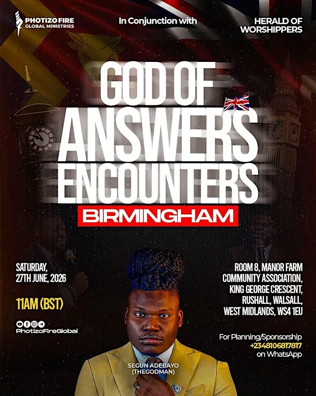 GOD OF ANSWERS ENCOUNTERS - Birmingham