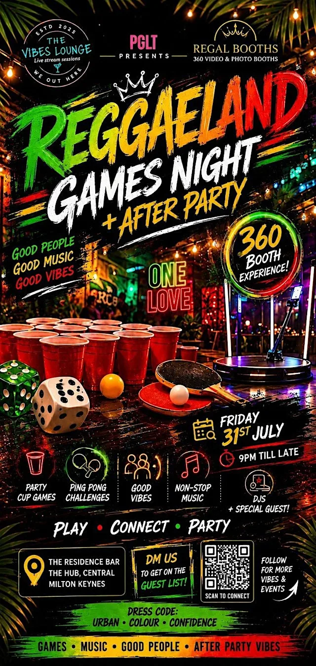 Reggae Land Games Night and After Party at The Residence Bar & Kitchen