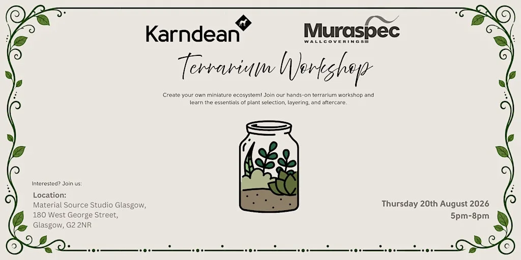 Create Your Own Closed Terrarium Workshop With Muraspec at Material Source Studio