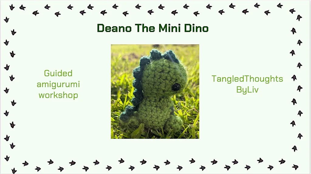 Mini Dinosaur Crochet Workshop at Knit Nottingham