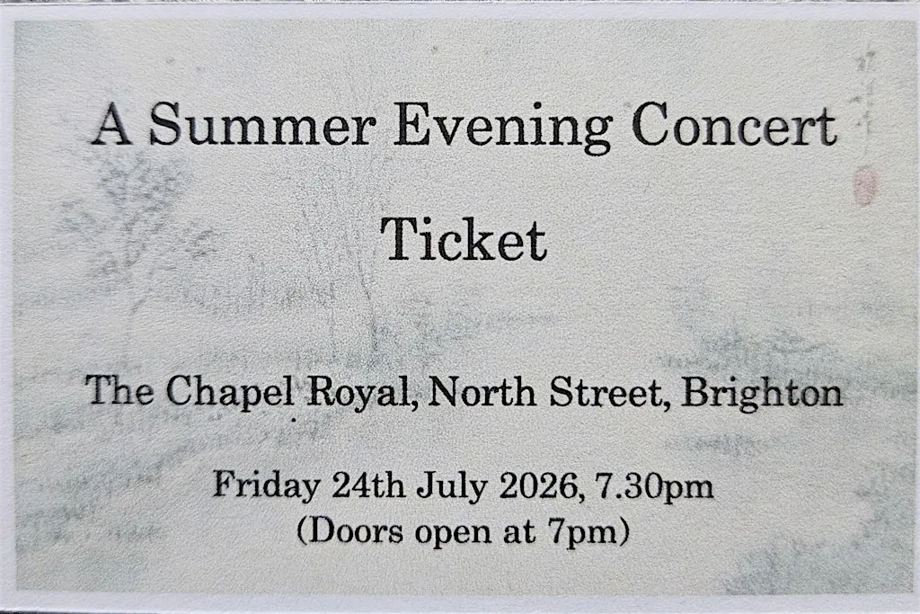 Summer Evening Concert 2026 at The Chapel Royal Brighton