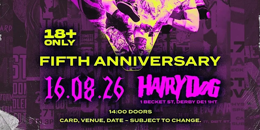 KCW V The Fifth Anniversary 18+ PRO WRESTLING at The Hairy Dog